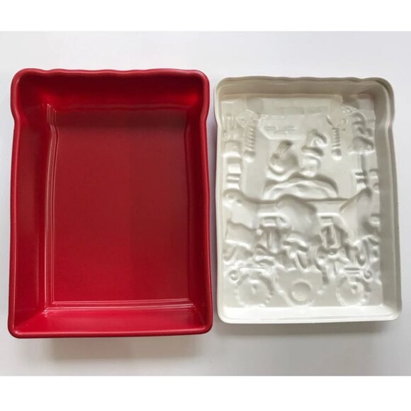 1980s Ullman Alice Marcel Christmas Xmas Holiday Storage Box Plastic Made in USA - Picture 3 of 4